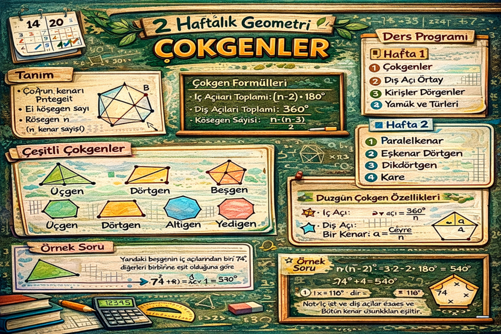 2 Haftalık Geometri Çokgenler