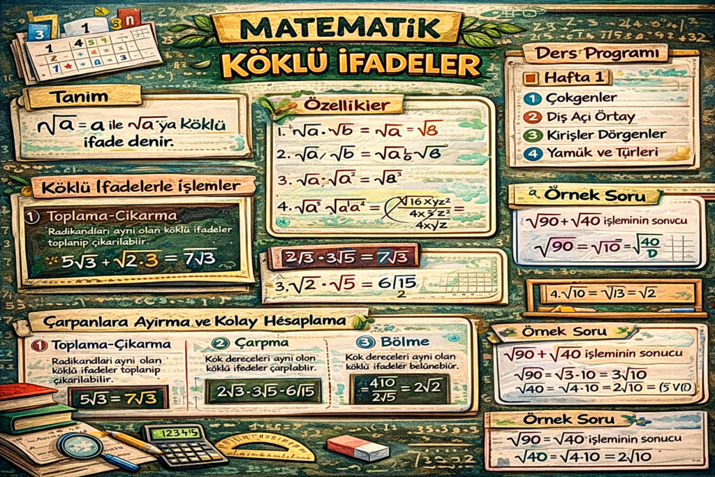 1 Hafta Matematik Köklü İfadeler